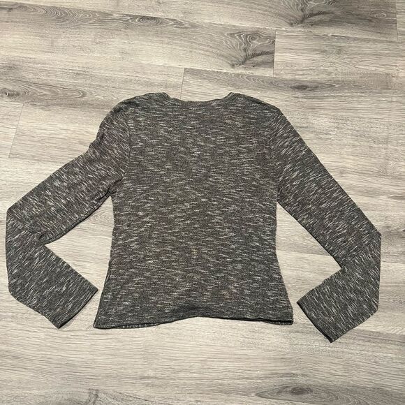 Love, fire Grey Heather Long Sleeve Top with Twist in the Front - Picture 8 of 9